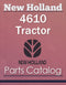 New Holland 4610 Tractor - Parts Catalog