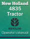 New Holland 4835 Tractor - Operator's Manual