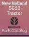 New Holland 5610 Tractor - Parts Catalog