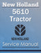 New Holland 5610 Tractor - Service Manual