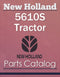 New Holland 5610S Tractor - Parts Catalog