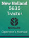 New Holland 5635 Tractor - Operator's Manual