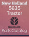 New Holland 5635 Tractor - Parts Catalog