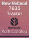 New Holland 7635 Tractor - Parts Catalog