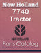 New Holland 7740 Tractor - Parts Catalog
