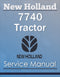 New Holland 7740 Tractor - Service Manual