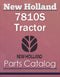 New Holland 7810S Tractor - Parts Catalog
