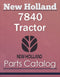 New Holland 7840 Tractor - Parts Catalog