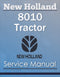 New Holland 8010 Tractor - Service Manual