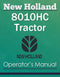 New Holland 8010HC Tractor - Operator's Manual