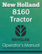 New Holland 8160 Tractor - Operator's Manual