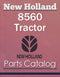 New Holland 8560 Tractor - Parts Catalog