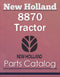 New Holland 8870 Tractor - Parts Catalog