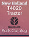 New Holland T4020 Tractor - Parts Catalog