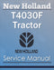 New Holland T4030F Tractor - Service Manual
