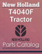 New Holland T4040F Tractor - Parts Catalog