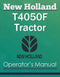 New Holland T4050F Tractor - Operator's Manual