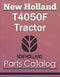 New Holland T4050F Tractor - Parts Catalog