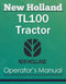 New Holland TL100 Tractor - Operator's Manual