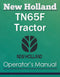 New Holland TN65F Tractor - Operator's Manual