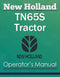 New Holland TN65S Tractor - Operator's Manual