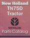 New Holland TN75D Tractor - Parts Catalog