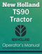 New Holland TS90 Tractor - Operator's Manual