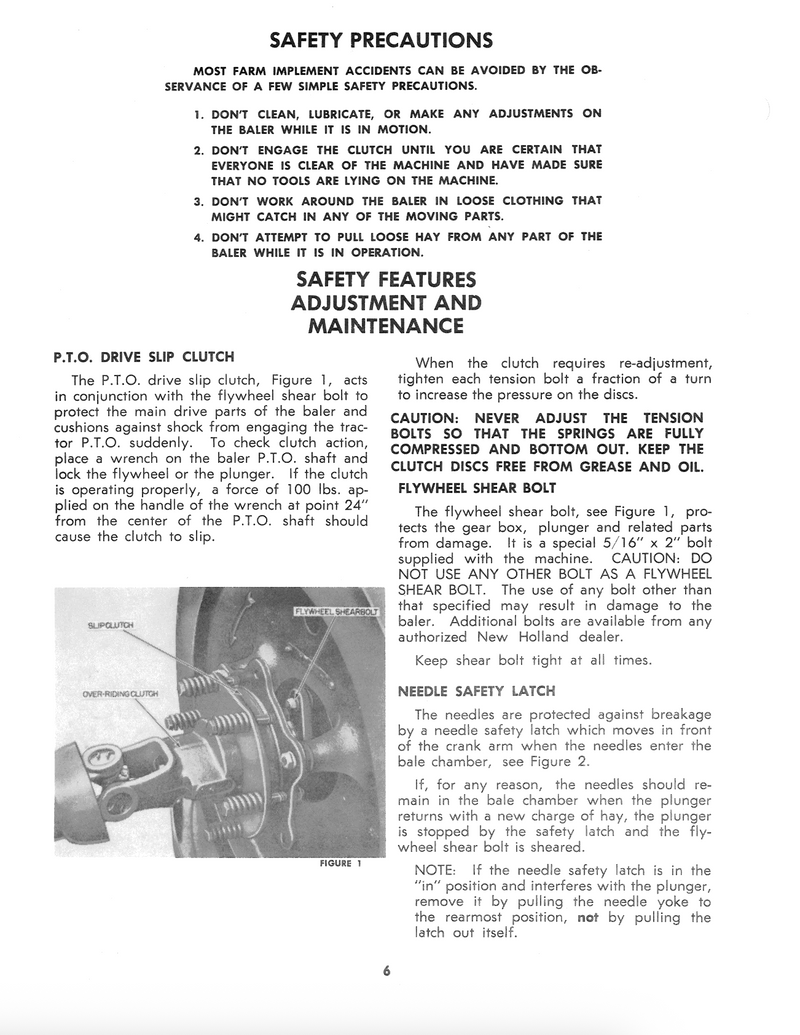 New Holland 268 Hay Baler - Operator's Manual