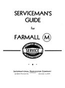 International Harvester Farmall M Tractor - Serviceman's Guide