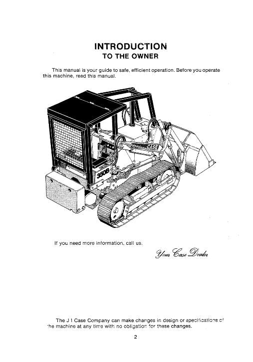 Case 1845 and 1845S Skid-Steer Manual