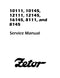 Zetor 10111, 10145, 12111, 12145, 16145, 8111, and 8145 Tractor - Service Manual