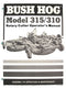 Bush Hog Model 315 310 Rotary Cutter Manual