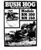 Bush Hog Models RM 100 RM 150 Rear Mounted Blades Manual