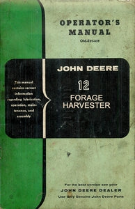 John Deere 12 Forage Harvester Manual