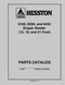 Hesston 8200 Draper Header - Parts Catalog