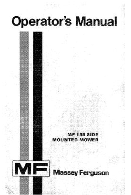 Massey Ferguson 135 Mounted Mower Manual