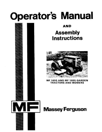 Massey Ferguson 1655 and 1855 Lawn Tractor Manual