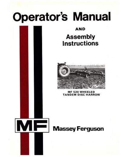 Massey Ferguson 520 Disc Harrow Manual