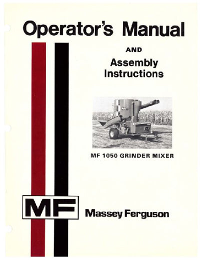 Massey Ferguson 1050 Grinder Mixer Manual