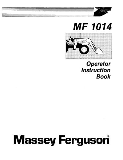Massey Ferguson 1014 Loader Manual