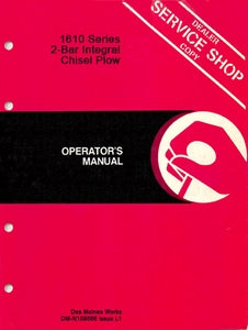 John Deere 1610 Integral Chisel Plow Manual