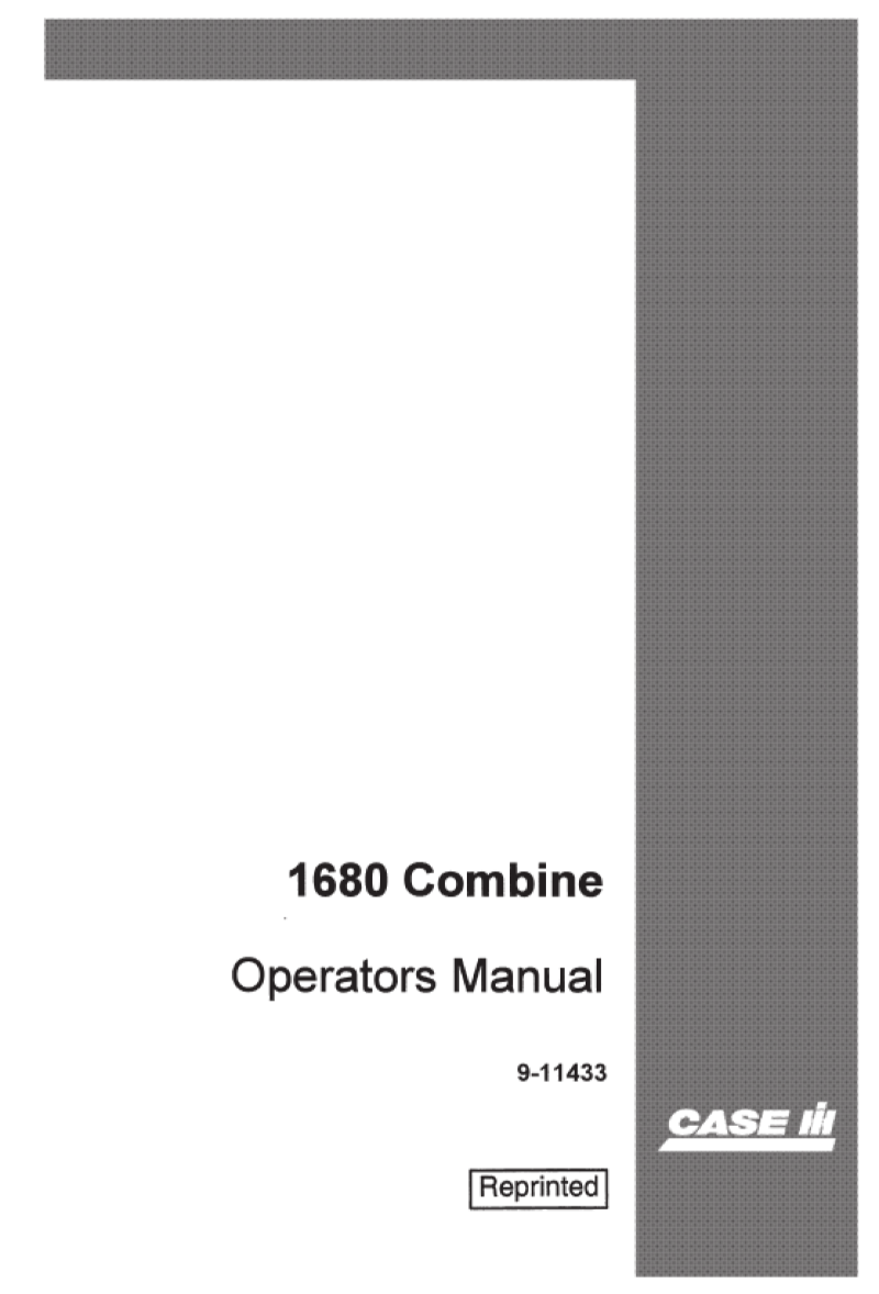 Case IH 1680 Combine Manual