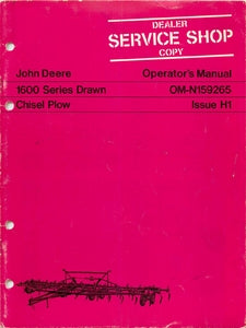 John Deere 1600 Series Chisel Plow Manual
