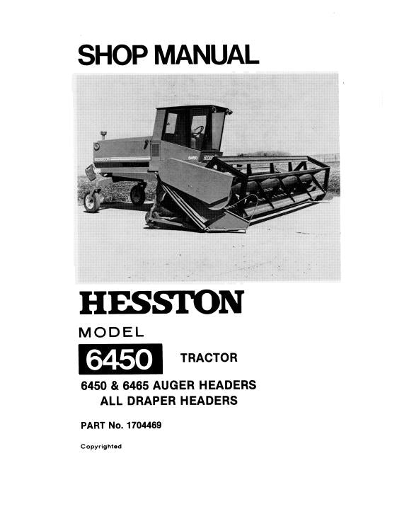 Hesston 6450 Windrower - Service Manual