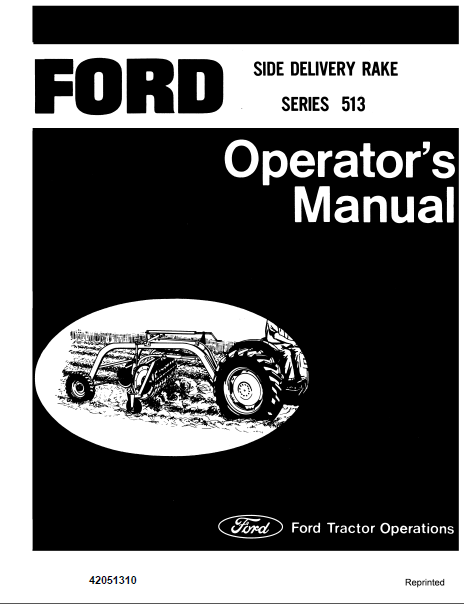 Ford 513 Side Delivery Rake Manual