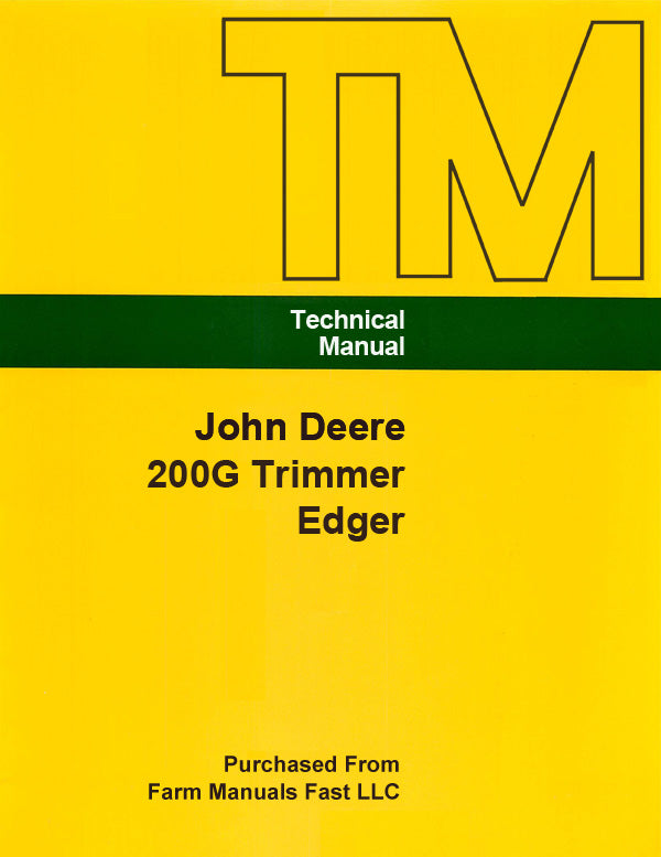 John Deere 200G Trimmer/Edger - Service Manual
