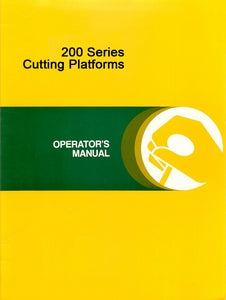 John Deere 213, 215, 216, 218, 220, 222, and 224 Cutting Platforms Manual