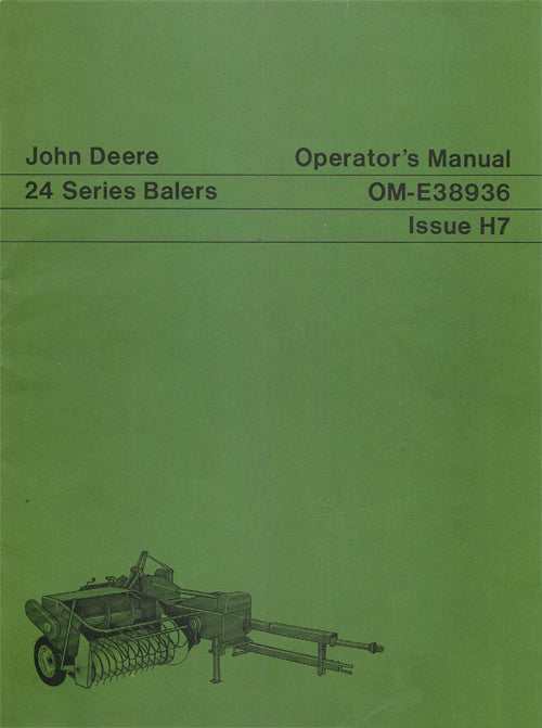 John Deere 24T and 24WS Twine Baler Manual