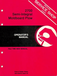 John Deere 2700 Moldboard Plow Manual