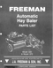 Freeman 330 and 370 Baler - Parts Catalog